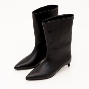 New Black Kitten Heel “Kenzie” Boots from Peche Size 7.5